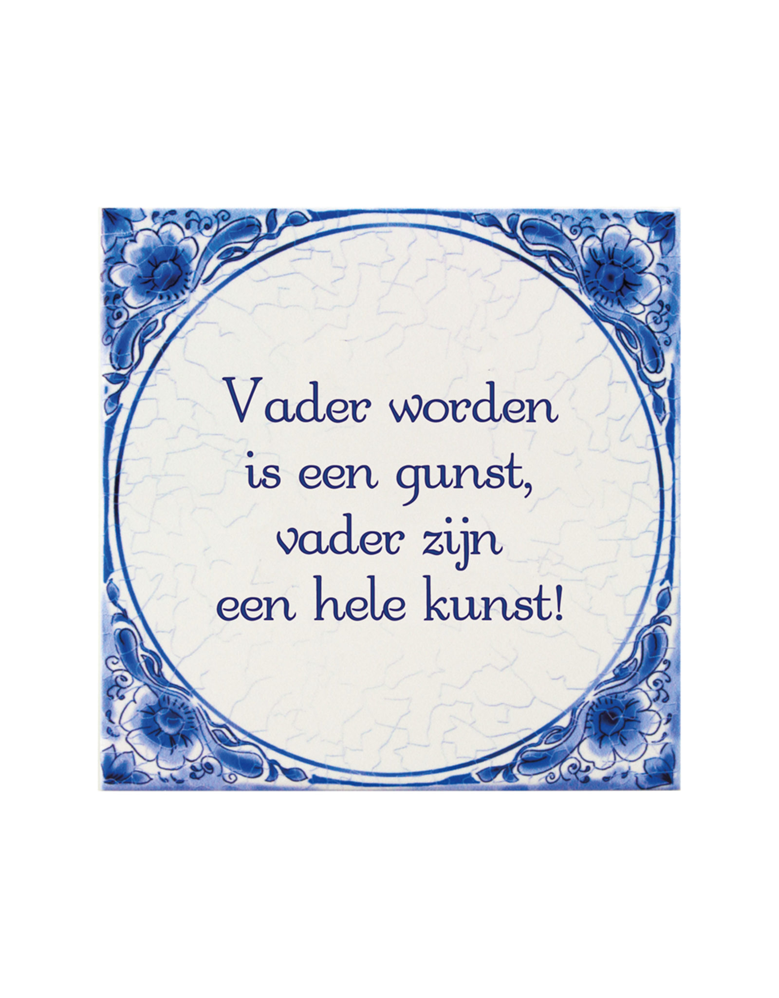 pd party Tegel Delfts blauw - Vader worden