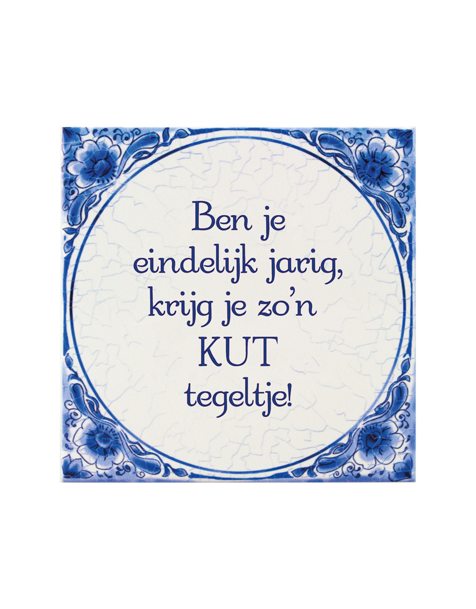 Tegel Delfts blauw - Kut tegeltje