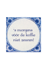 Tegel Delfts blauw - 's Morgens vóór de koffie