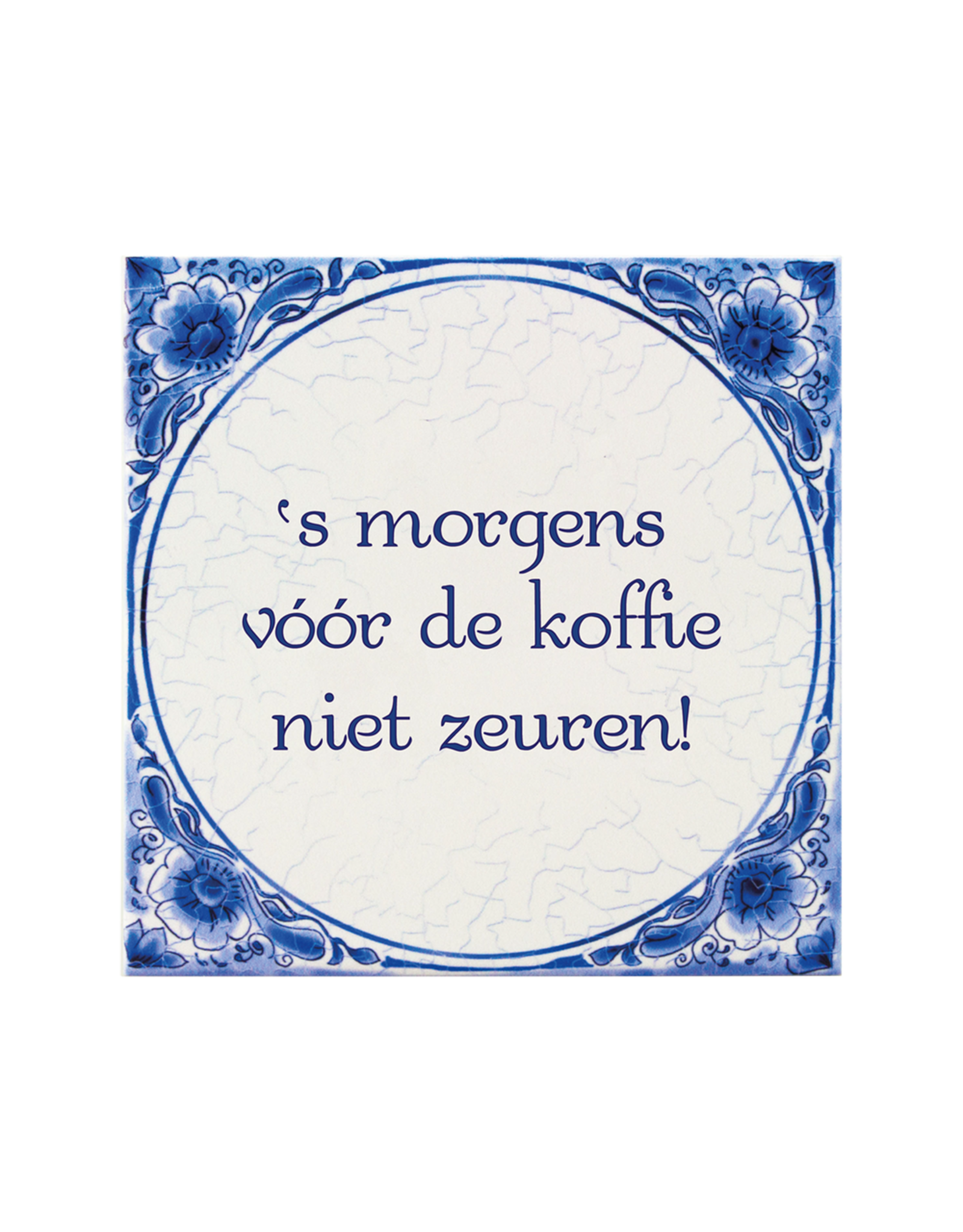 Tegel Delfts blauw - 's Morgens vóór de koffie