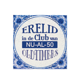 pd party Tegel Delfts blauw - 50 jaar