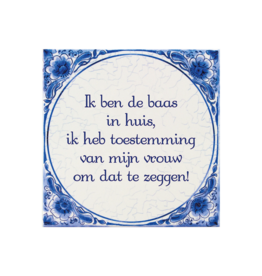 pd party Tegel Delfts blauw - Baas in huis