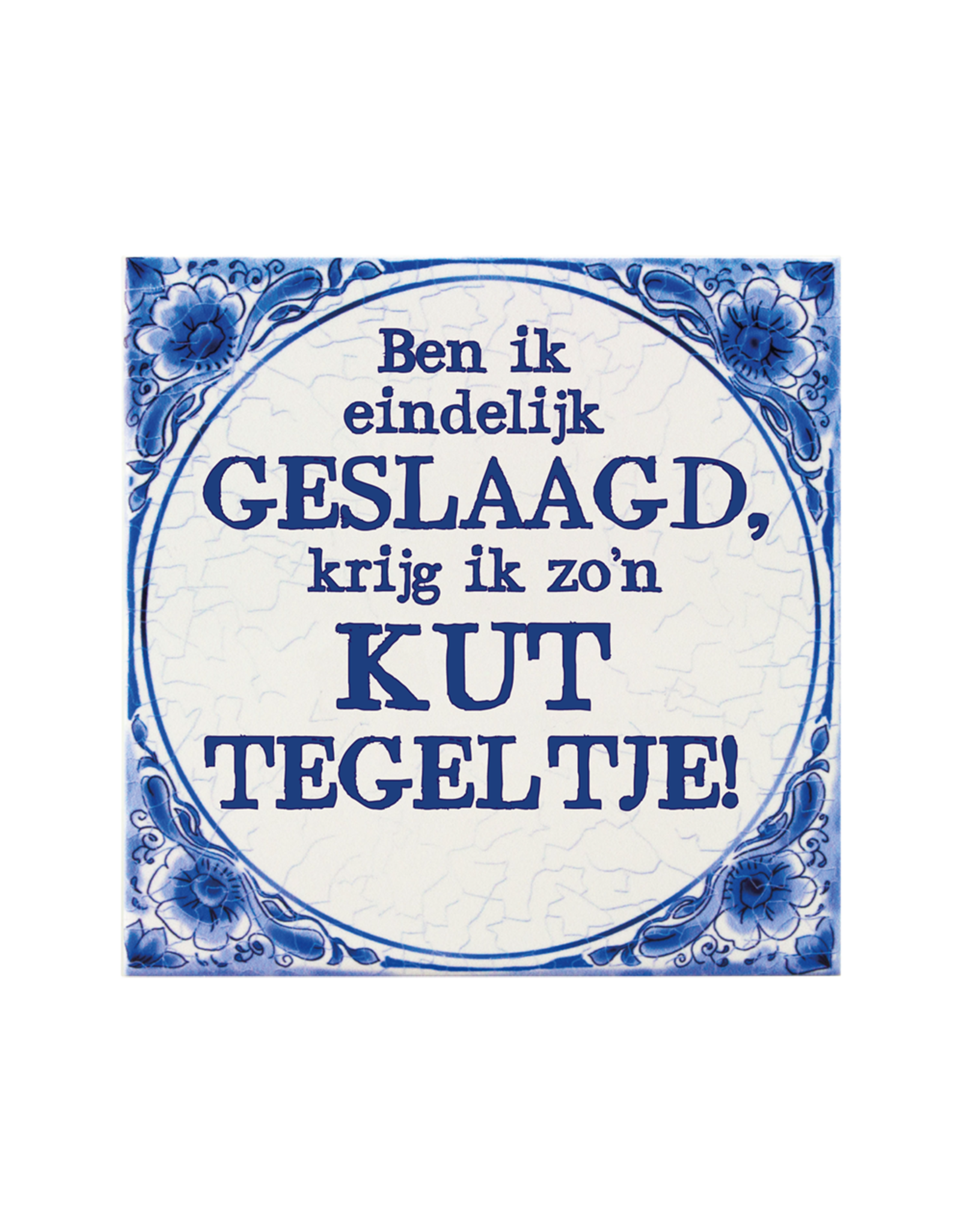 Tegel Delfts blauw - Eindelijk Geslaagd!