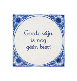pd party Tegel Delfts blauw - Goede wijn