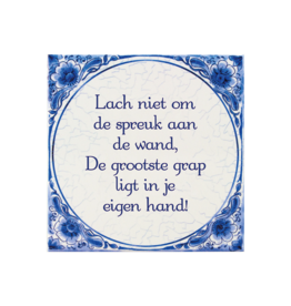 pd party Tegel Delfts blauw - Grootste grap