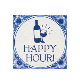pd party Tegel Delfts blauw - Happy Hour!