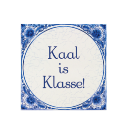 pd party Tegel Delfts blauw - Kaal is Klasse!