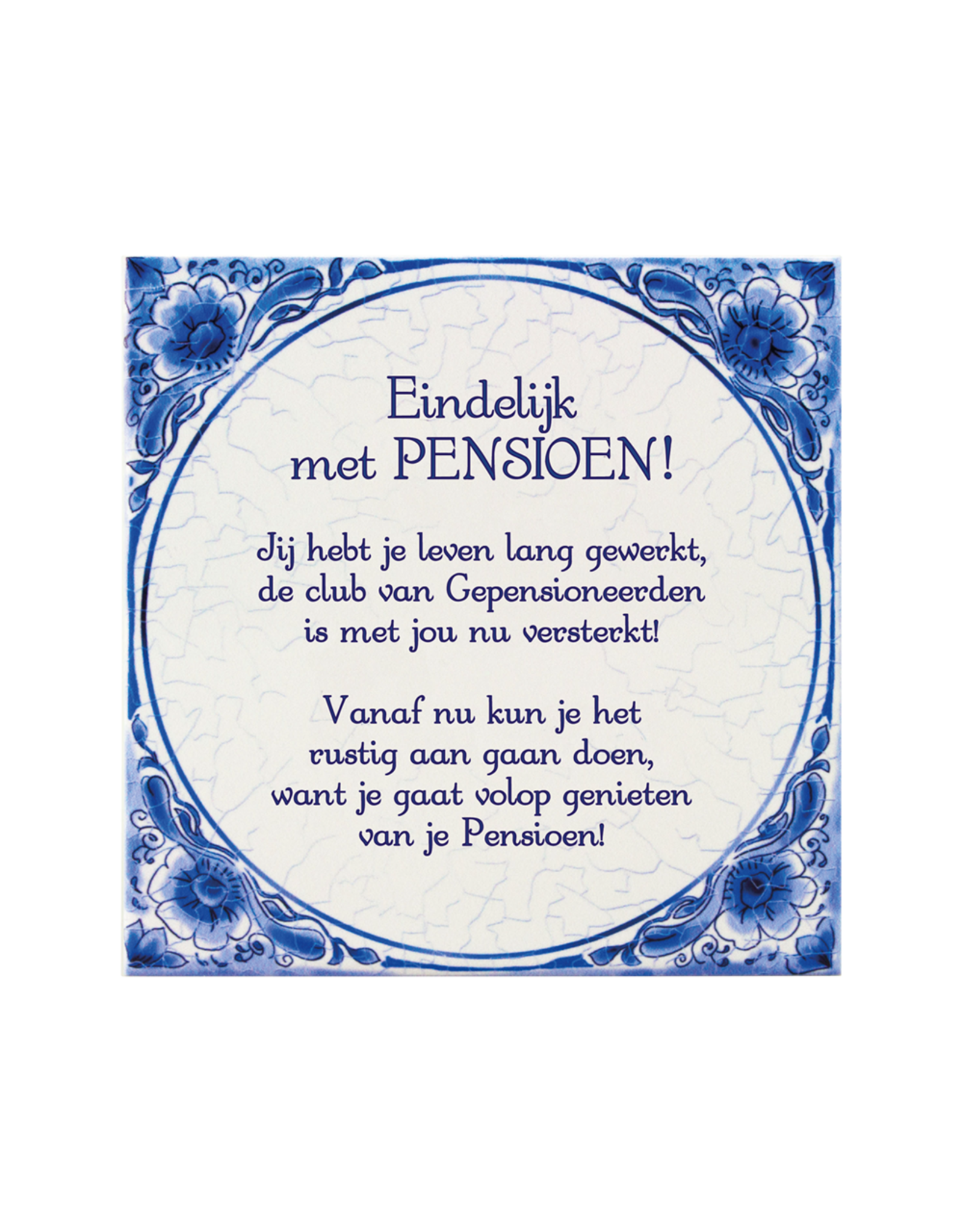 pd party Tegel Delfts blauw - Pensioen
