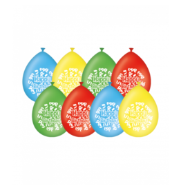 pd party Party Ballonnen - Happy Birthday (8 st)