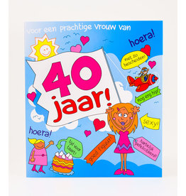pd party Wenskaart - 40 jaar vrouw Cartoon