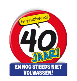 pd party Wenskaart - 40 jaar verkeersbord