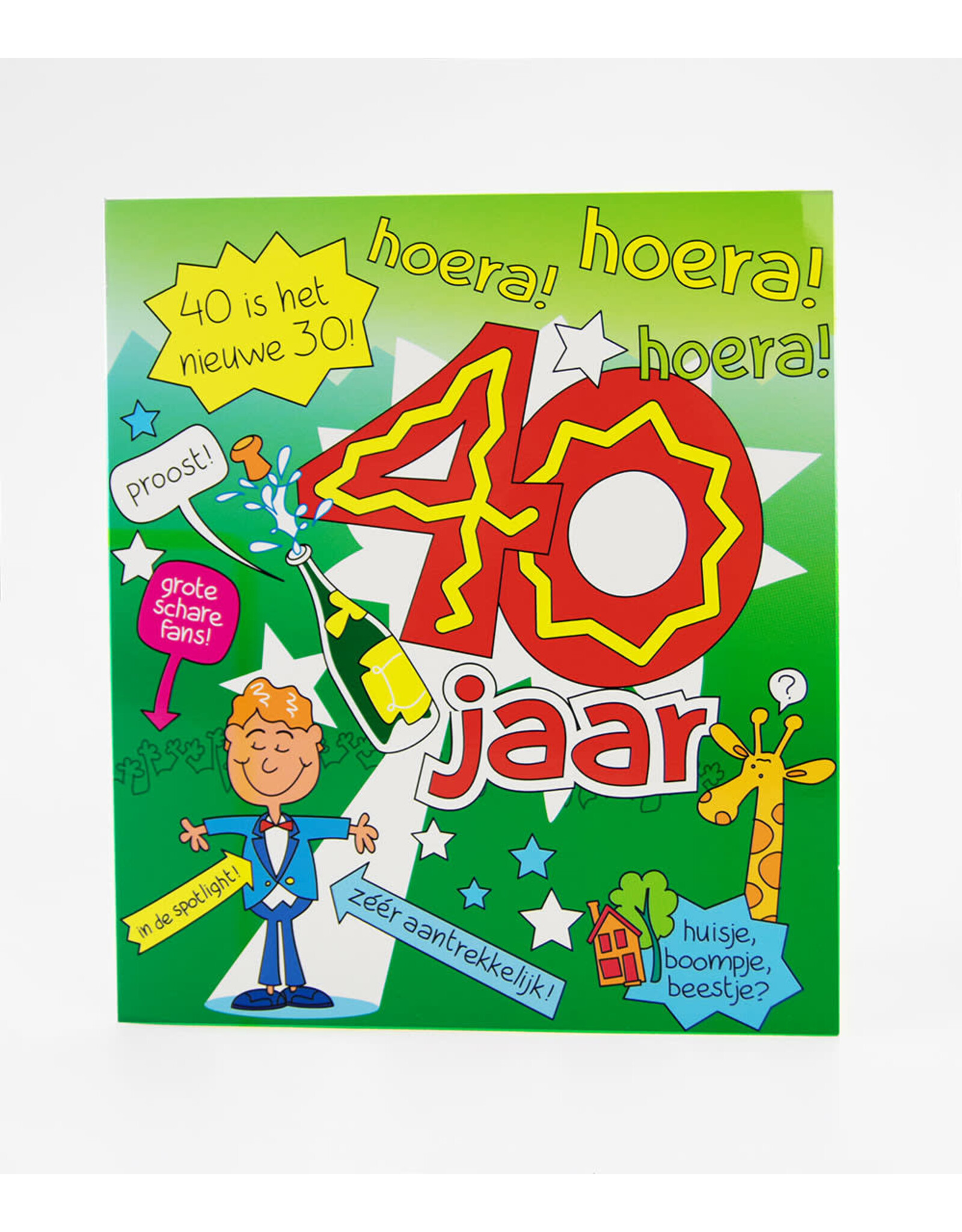 pd party Wenskaart - 40 jaar man Cartoon