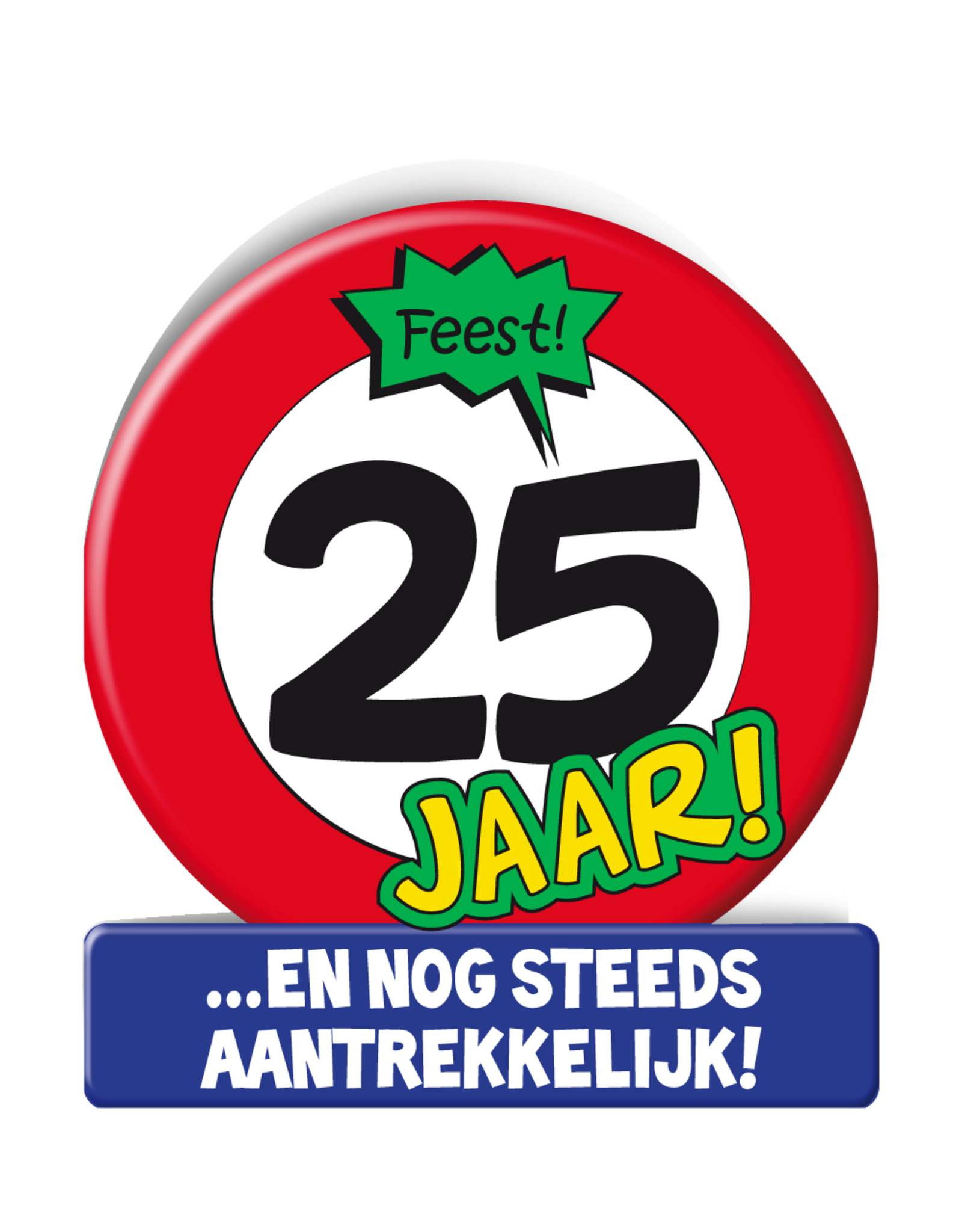 Wenskaart - 25 jaar verkeersbord