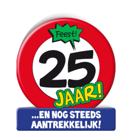pd party Wenskaart - 25 jaar verkeersbord