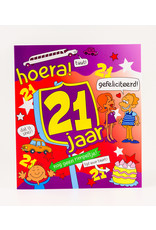 pd party Wenskaart - 21 jaar Cartoon