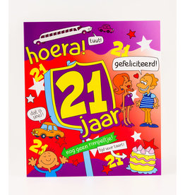 Wenskaart - 21 jaar Cartoon