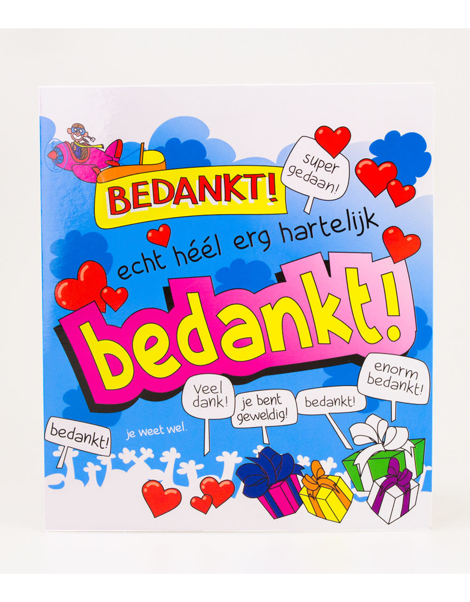 pd party Cartoon Wenskaart - Bedankt!