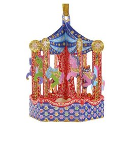 3D Baubles Christmas Card "Carousel"