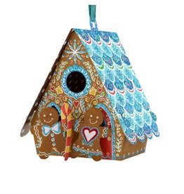 3D baubles Christmas card "Gingerbread House"