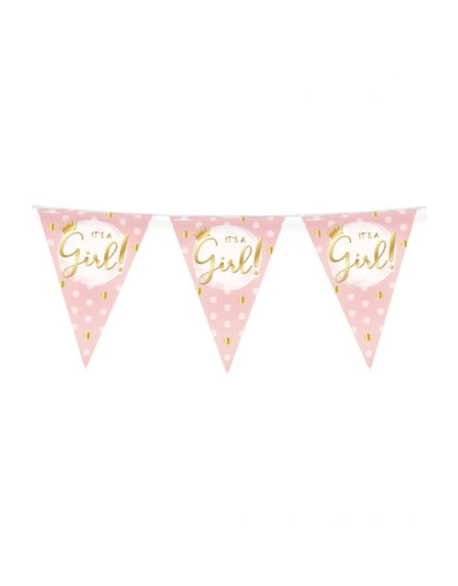 pd party Party Flags Foil - It's a girl!