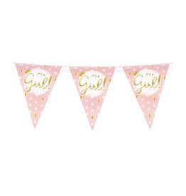 Party Flags Foil - It's a girl!