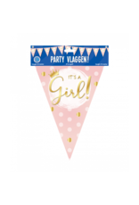 pd party Party Flags Foil - It's a girl!