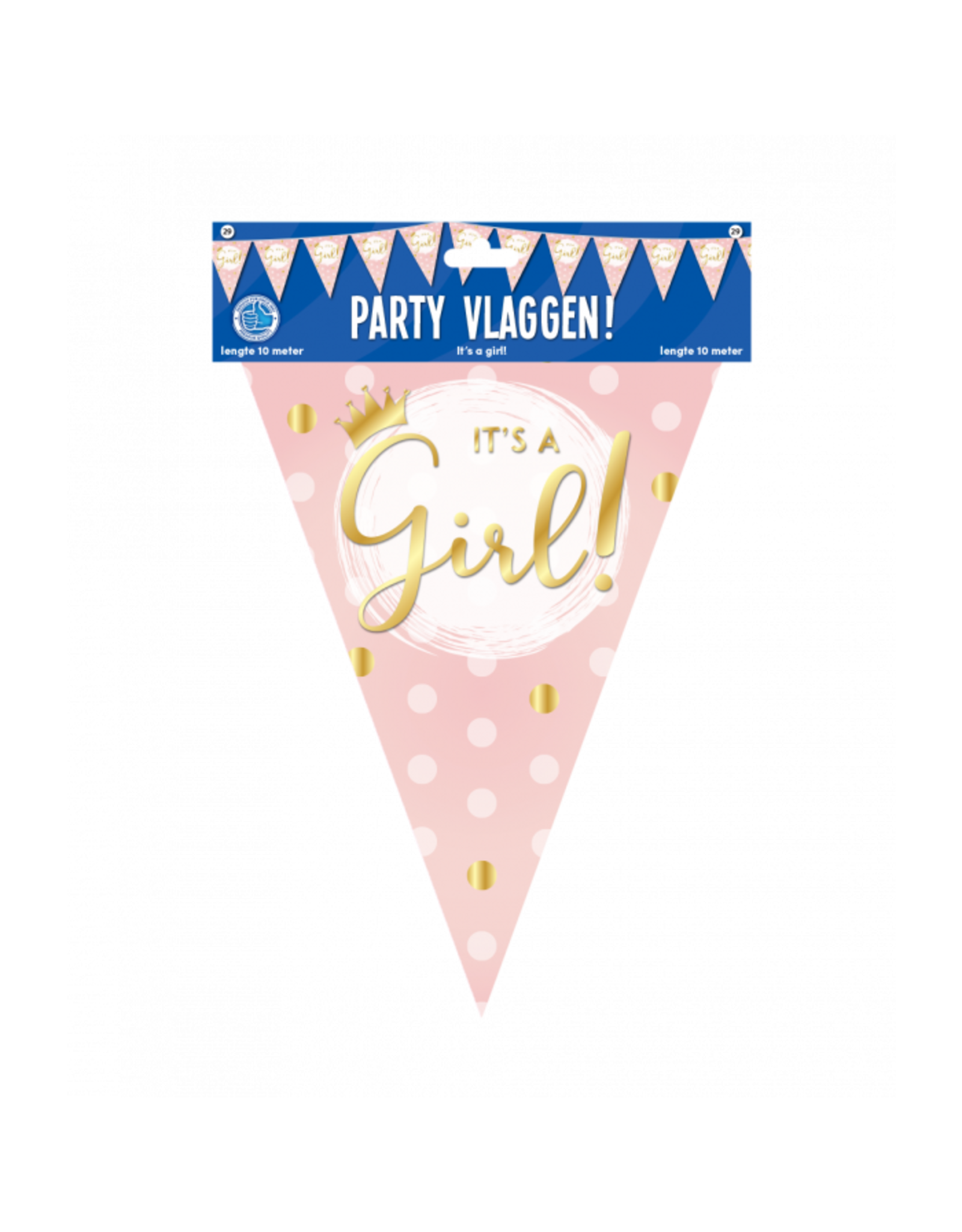 Party Flags Foil - It's a girl!