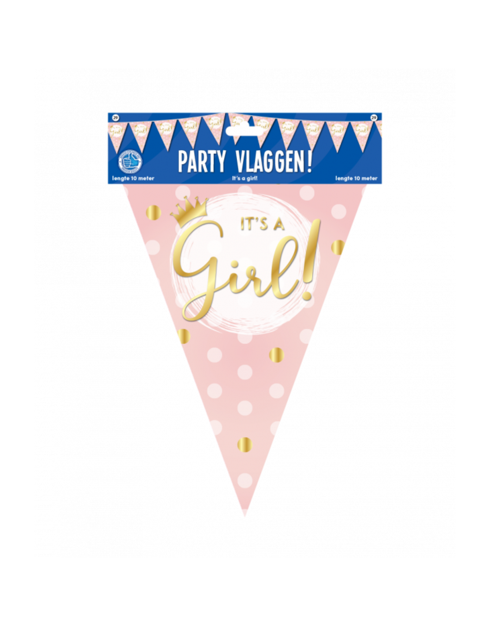 pd party Party Flags Foil - It's a girl!