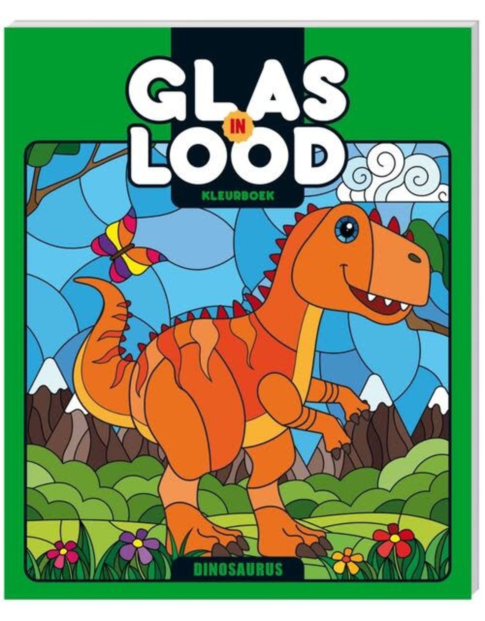 Glas in Lood Kleurboek "Dinosaurus"