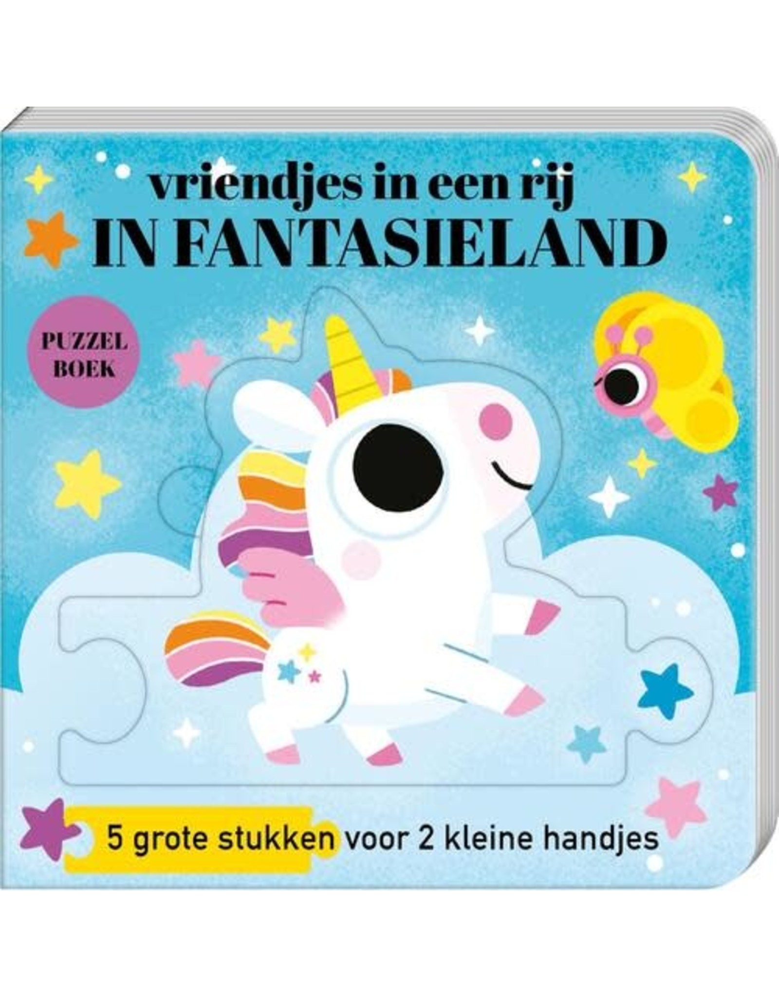 Puzzelboekje vriendjes in een rij “In fantasieland”