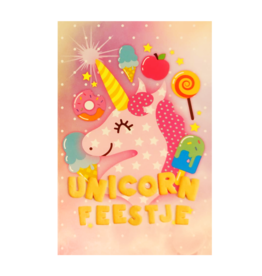 Uitnodigingen “Unicorn Feestje”