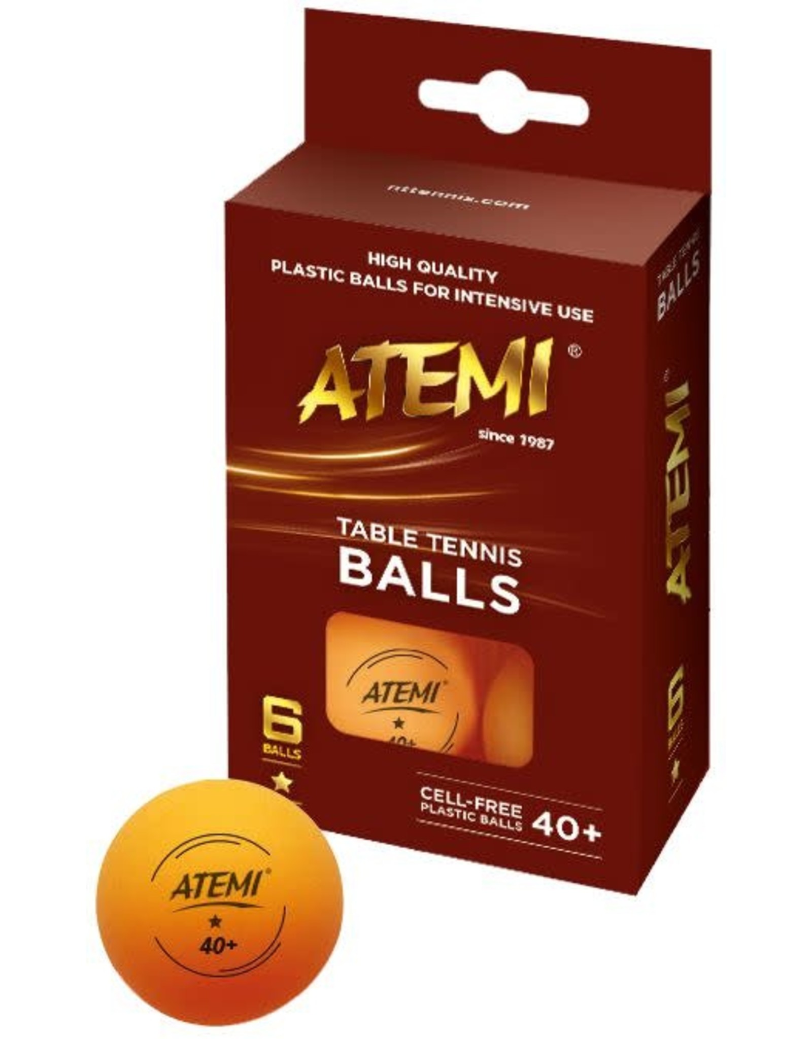 Atemi Tafeltennisballen Oranje 1 ster