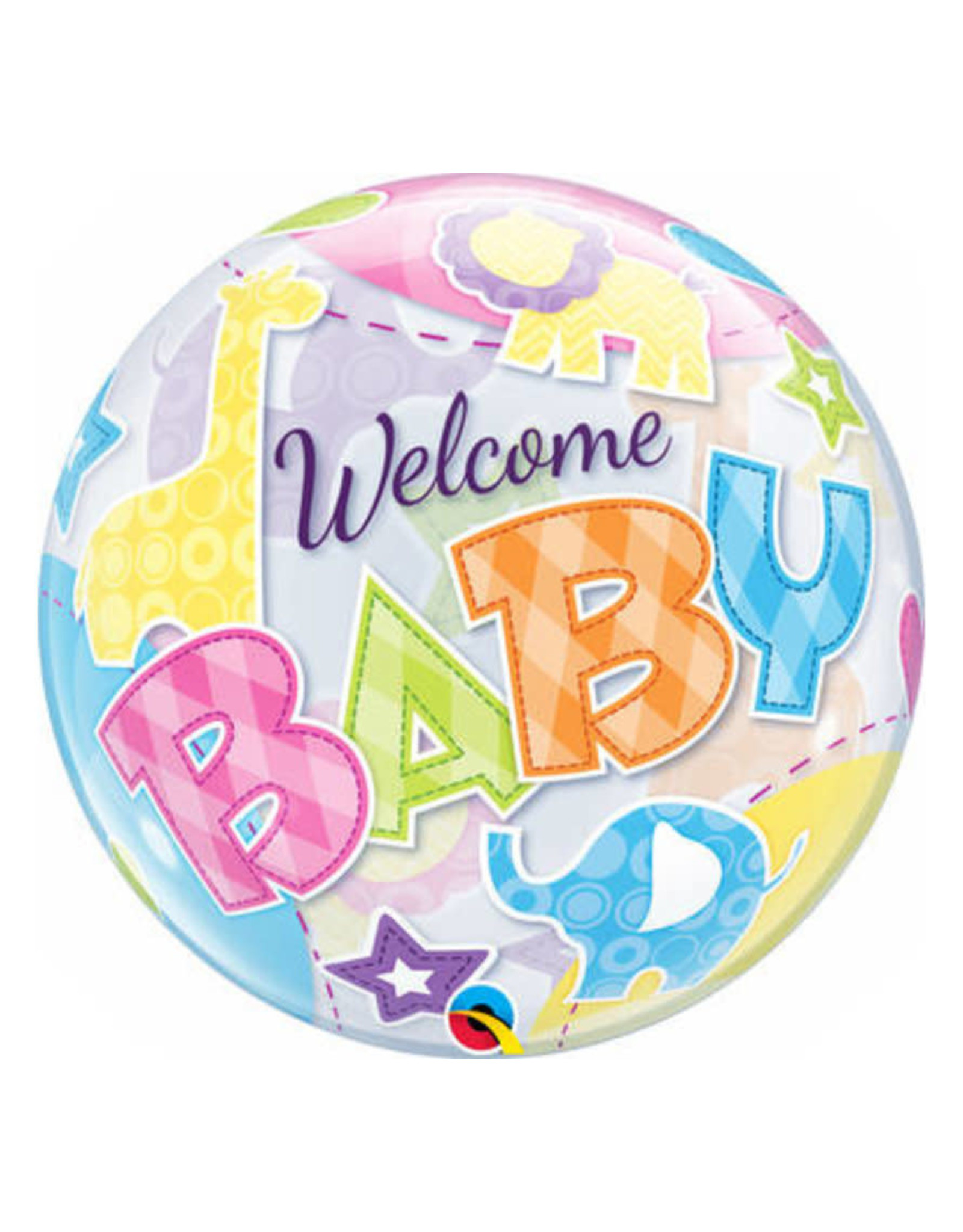 Stretchy Plastic Balloon Welcome Baby