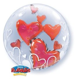 Qualatex Shaped Balloon Heart Inside A Plastic Bubble