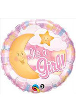 Qualatex It’s A Girl Moon Foil Balloon