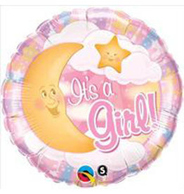 Qualatex It’s A Girl Moon Foil Balloon