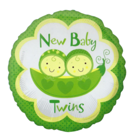 New Baby Twins Foil Balloon