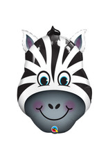 Qualatex Zebra Shaped Folie Ballon