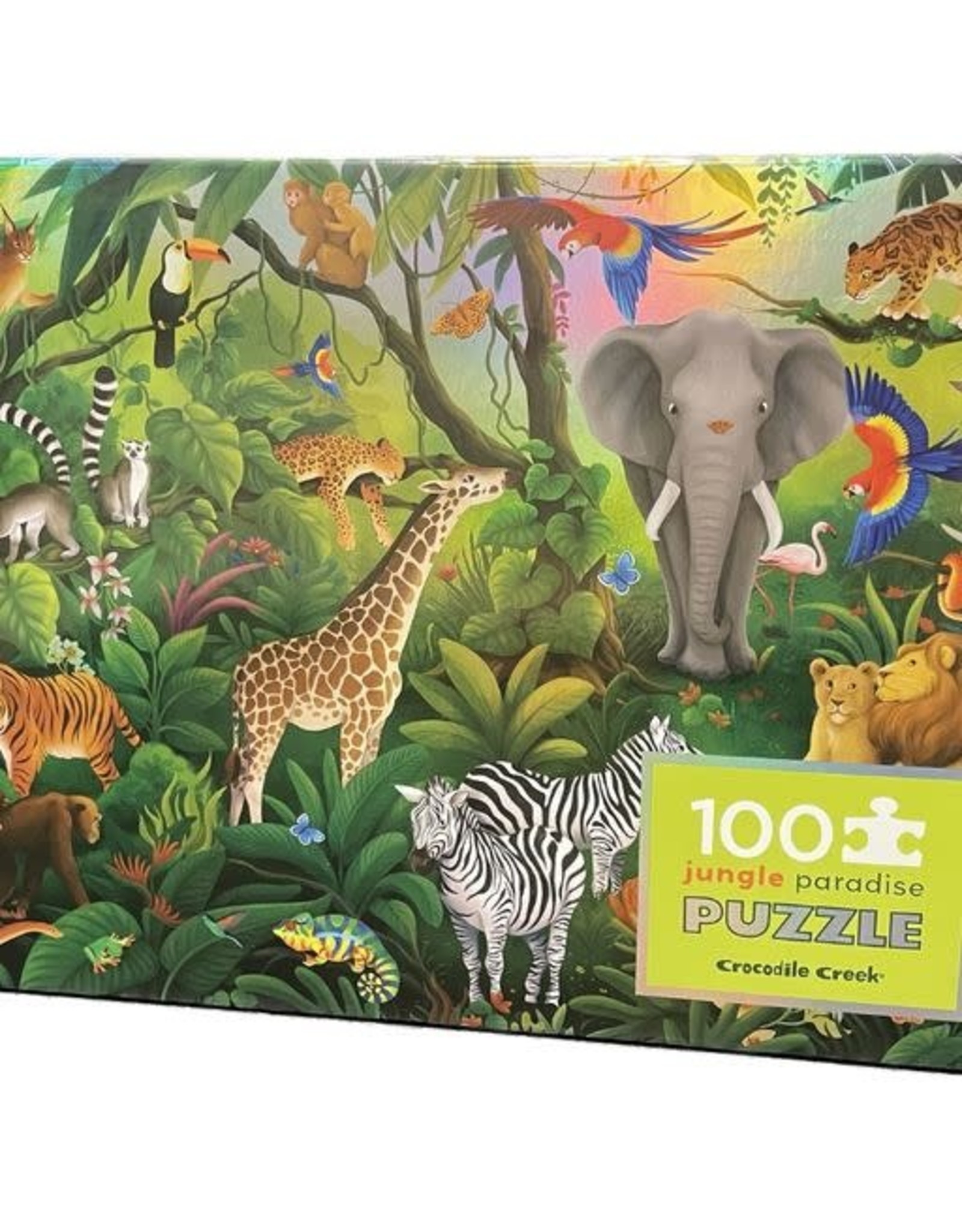 Crocodile Creek Holographic 100 pc Jungle Paradise Puzzle