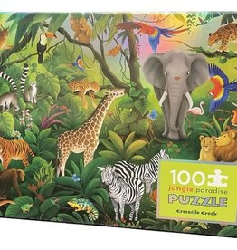 Crocodile Creek Holographic 100 pc Jungle Paradise Puzzle