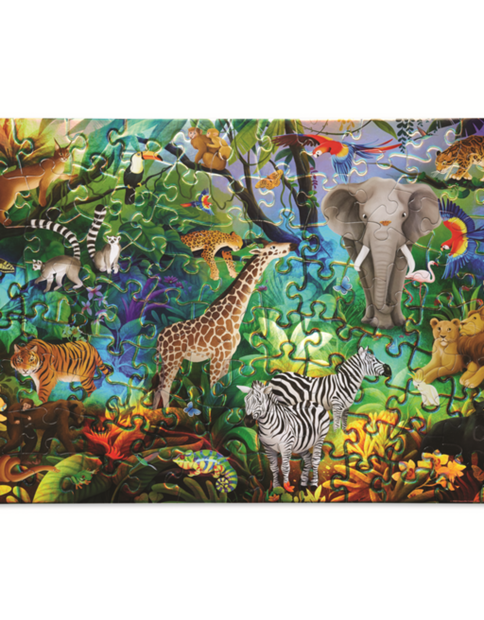 Crocodile Creek Holographic 100 pc Jungle Paradise Puzzle