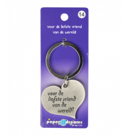 pd party Hart sleutelhanger - Liefste vriend