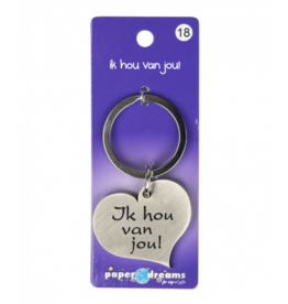 pd party Hart sleutelhanger - Ik hou van jou