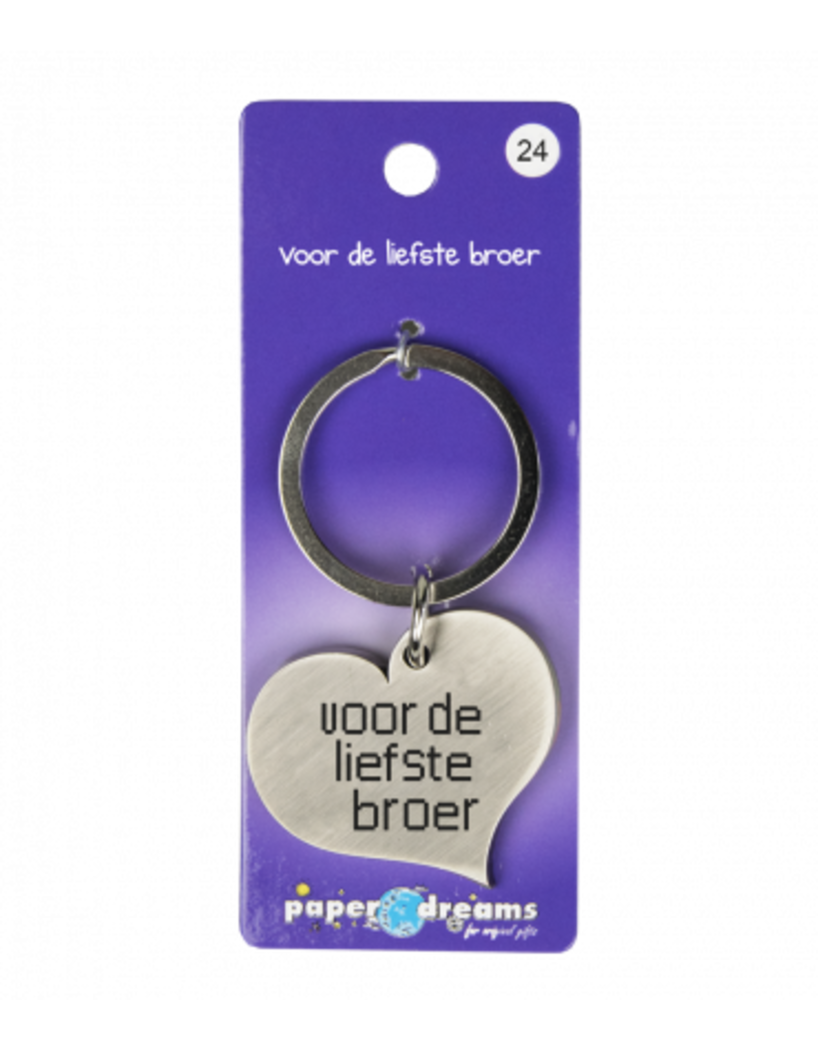 pd party Hart sleutelhanger - Voor de liefste broer
