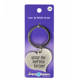 Hart sleutelhanger - Voor de liefste broer