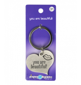 pd party Hart sleutelhanger - You are beautiful