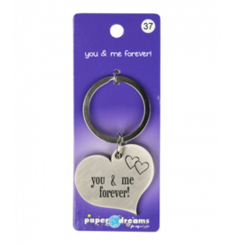 pd party Hart sleutelhanger - You & me forever