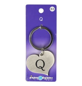 Hart sleutelhanger - Q