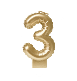 Foil Balloon Candle Gold - 3