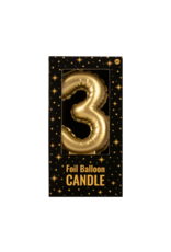 Foil Balloon Candle Gold - 3